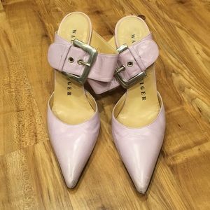 Walter Steiger lavender leather buckle slide